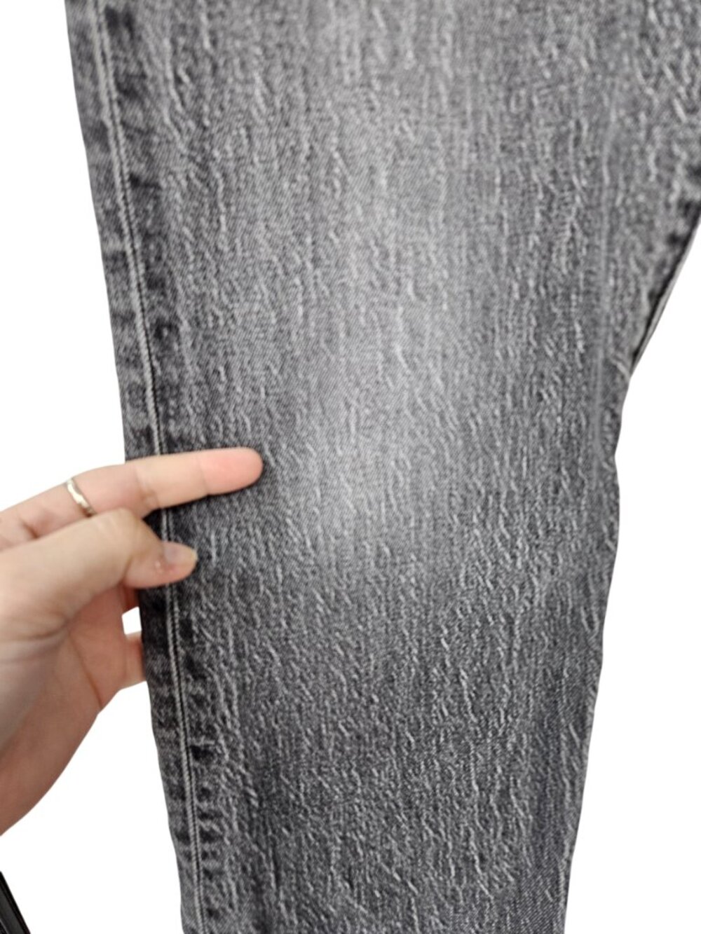 Levi's Premium 501 Original Fit Straight Leg Jean Gray Women's Size 28 High Rise - Picture 16 of 16
